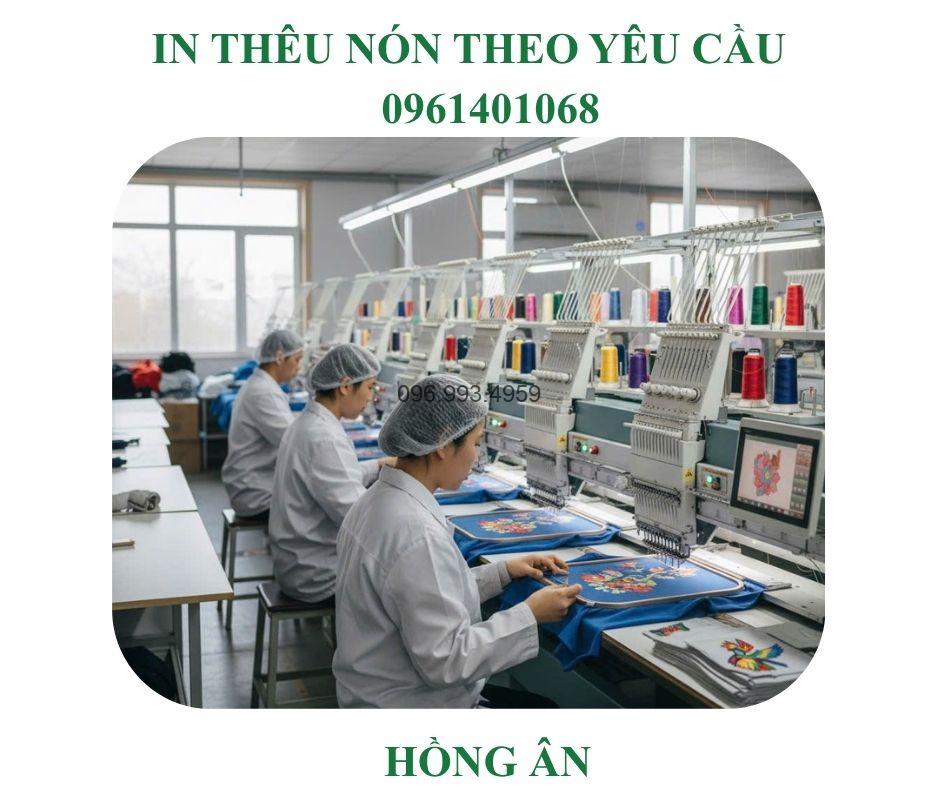 in thêu nón theo yêu cầu