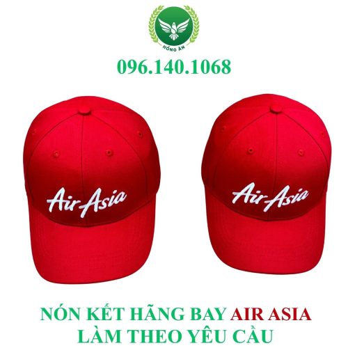 nón kết Air ASIA may theo yêu cầu