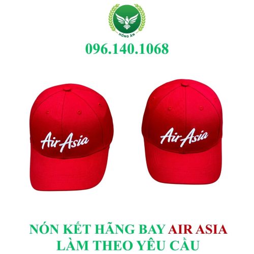 Đặt nón kết Air ASIA may theo yêu cầu