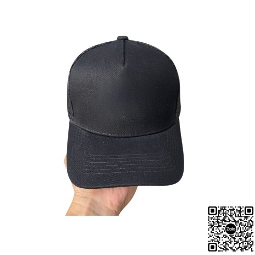 nón kết màu đen phối lưới