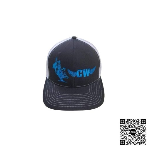 Nón kết phối lưới đen trắng