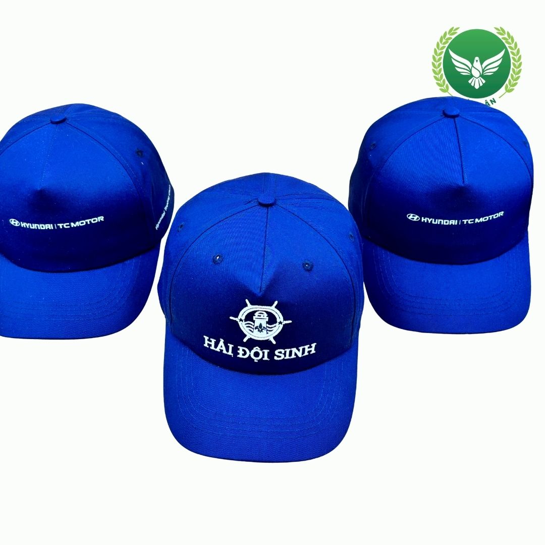 Non Dong Phuc Xanh Navy Hyundai Mũ lưỡi trai đồng phục nhân viên màu xanh navy